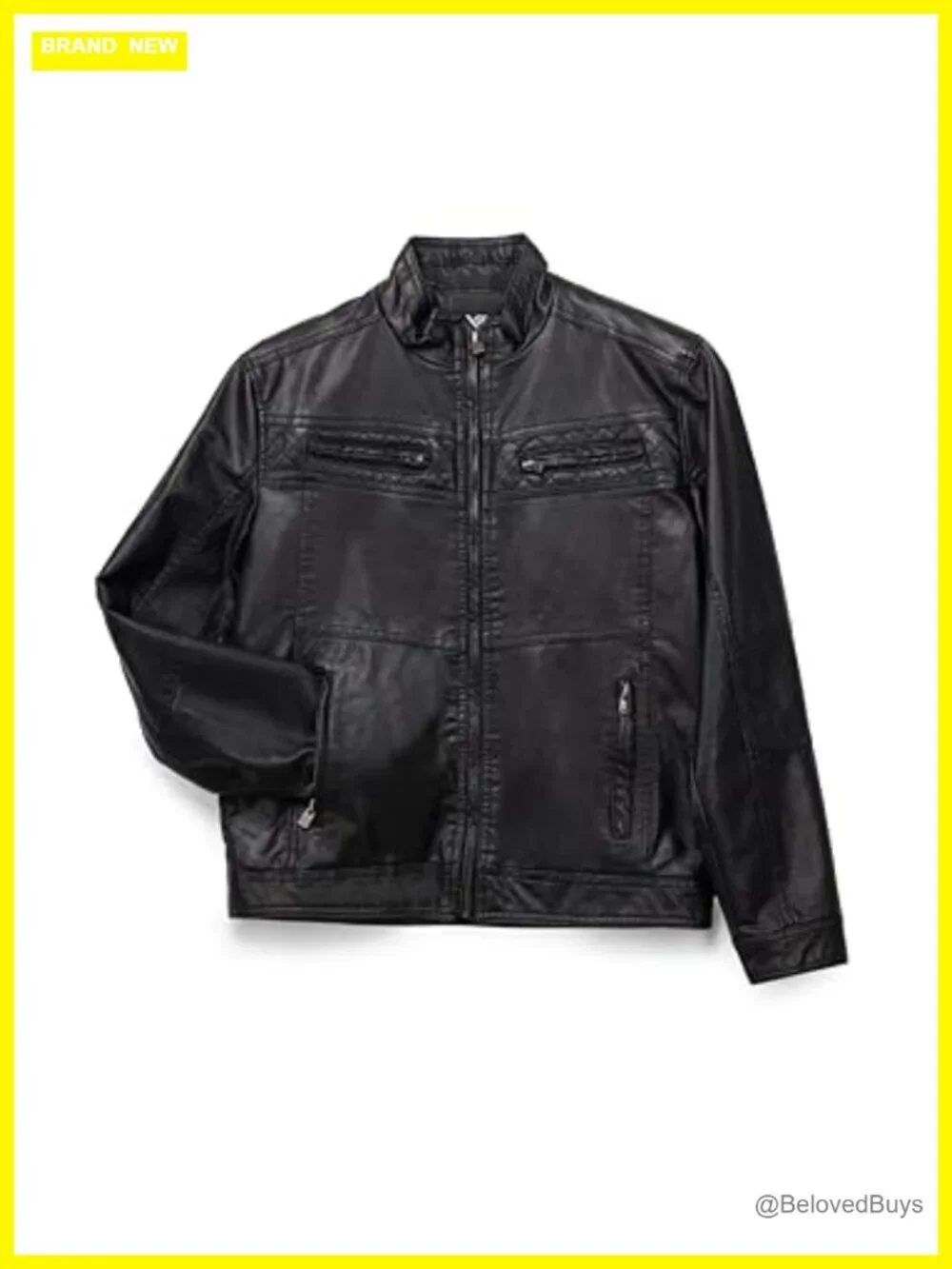 Youth Faux Leather Motorcycle Jacket Boys Fall Winter Coat